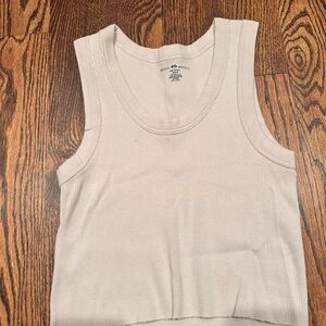 Brandy Melville Gray Fitted Ribbed Tank Top